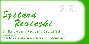 szilard reviczki business card